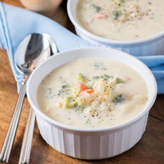 Leftover Party Tray Vegetable Soup