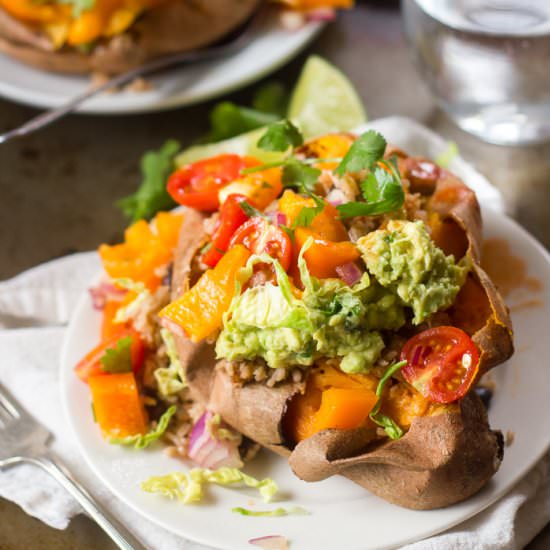 Burrito Stuffed Sweet Potatoes