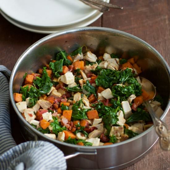 Sweet Potato Chicken Kale Skillet