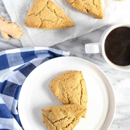 Gluten Free Ginger Almond Scones