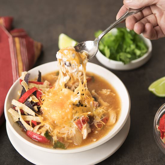 Slow Cooker Chicken Tortilla Soup