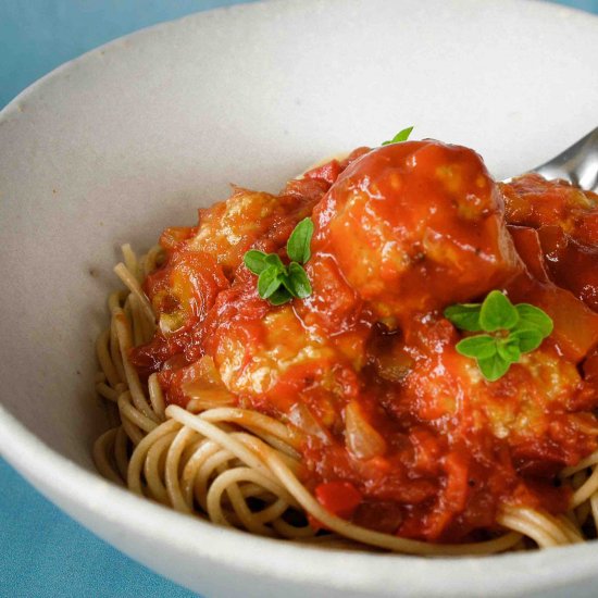 Easy Baked Chicken Meatballs