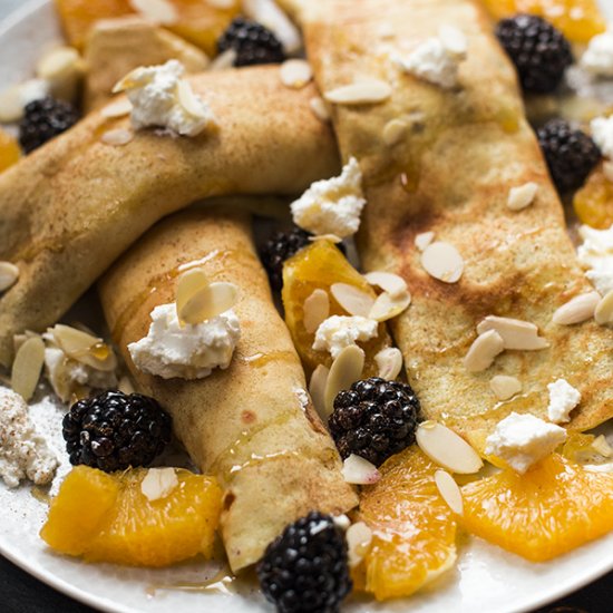 Healthy Crepes with Ricotta Cheese