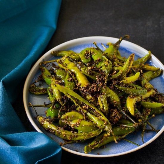 Stir fried Green Chilies