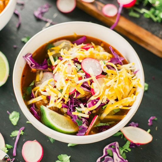 Pozole Rojo De Pollo