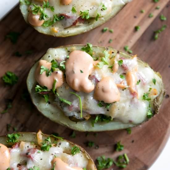 Reuben Twice Baked Potatoes