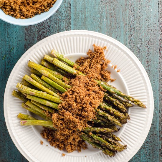 Roasted Asparagus with Bread Crumbs