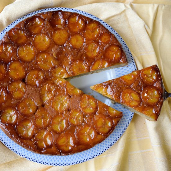 Upside Down Banana Cake