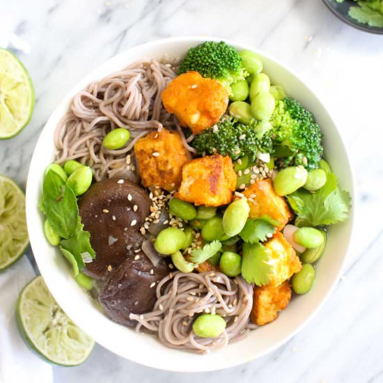 Miso Ramen with Thai Curry Tofu