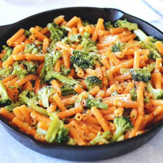 Lentil Pasta in Butter Garlic Sauce