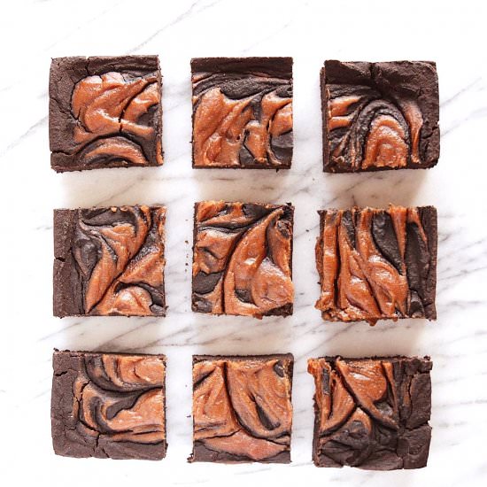 Vegan Caramel Brownies