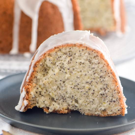 Poppy Seed Cake with Lemon Glaze