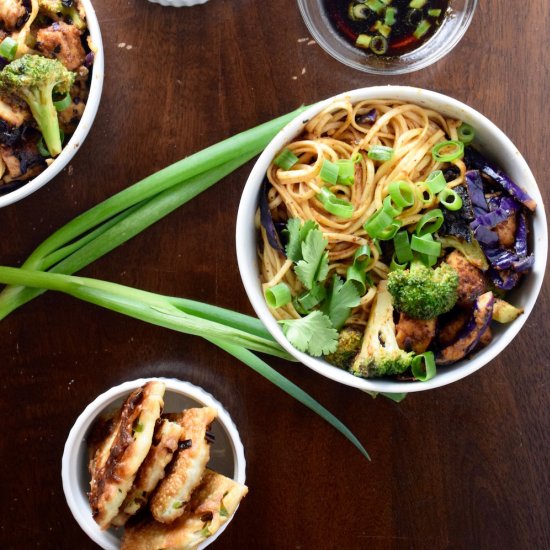 Tofu & Udon Almond Butter Stir Fry