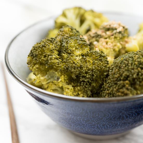 Broccoli with Gomasio & Sesame Oil