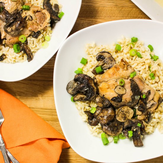 Adobo Chicken & Mushrooms