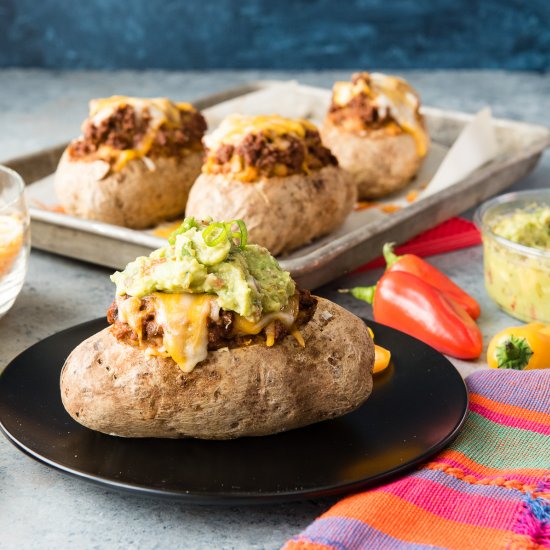 Taco-Stuffed Baked Potatoes