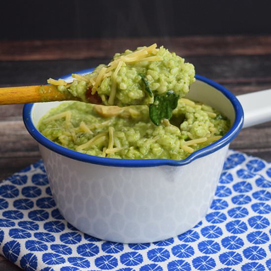 Vegetarian Spinach Pesto Risotto