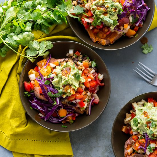 Burrito-Stuffed Sweet Potatoes