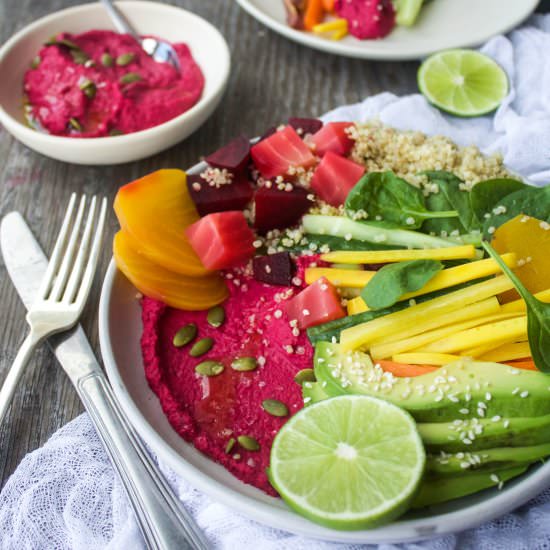 Rainbow Hummus Bowls