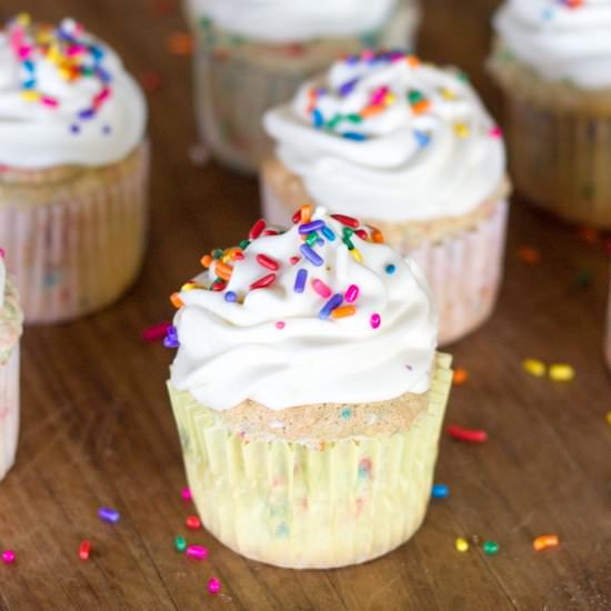 Funfetti Angel Food Cupcakes