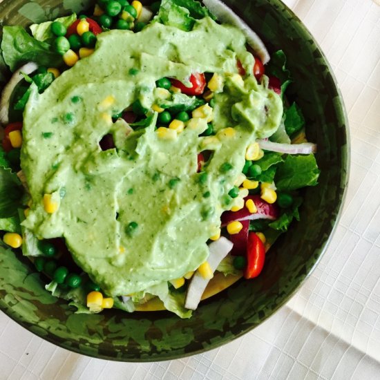 Creamy Avocado Dressing Salad