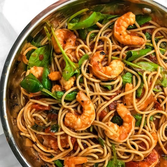 Shrimp Fra Diavolo Spaghetti