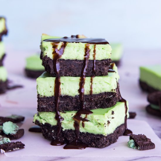 Mint Cheesecake Bars