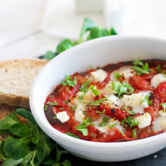 Aubergine & Goat’s Cheese Bake