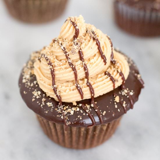 Chocolate Peanut Butter Cupcakes