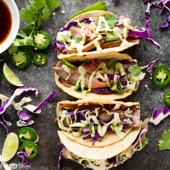 Honey Lime Steak Tacos