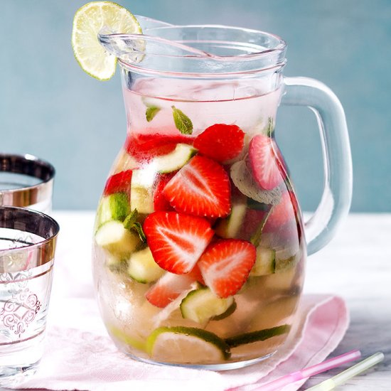 Cucumber Strawberry Detox Water