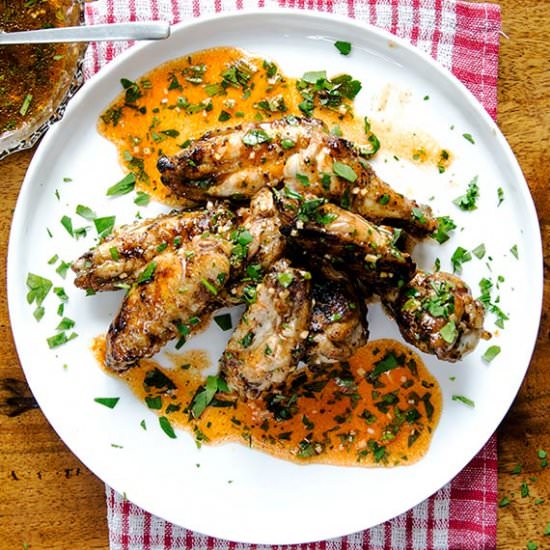 Zesty Lemon Garlic Chicken Wings