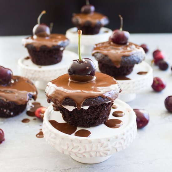 Mini Black Forest Cupcakes