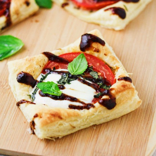 Balsamic Caprese Mini Tarts