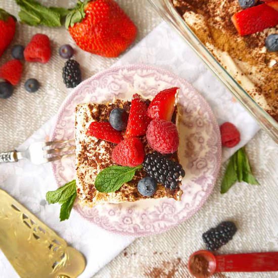 Healthier Coconut Cream Tiramisu