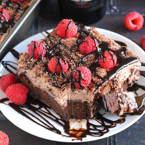 Chocolate Baileys Poke Cake