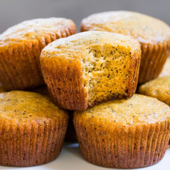 Orange Almond Poppy Seed Muffins