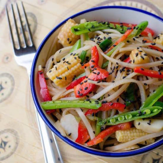 Asian Veggie Noodle Bowl