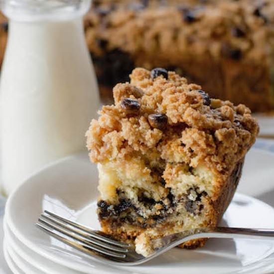 Caramel Pecan Streusel Coffee Cake