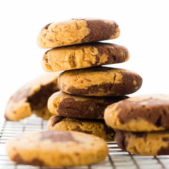 Chocolate & Vanilla Marble Cookies