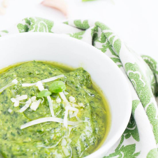 Spinach-Basil Pesto Sauce