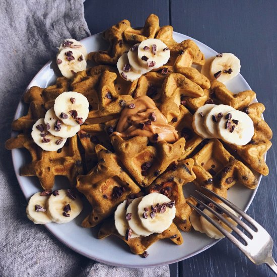 Chocolate Chip Pumpkin Waffles