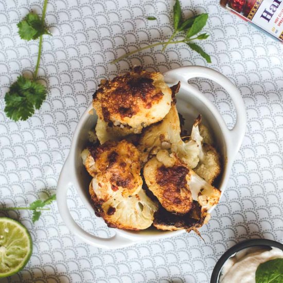 Harissa Cauliflowers with Dip