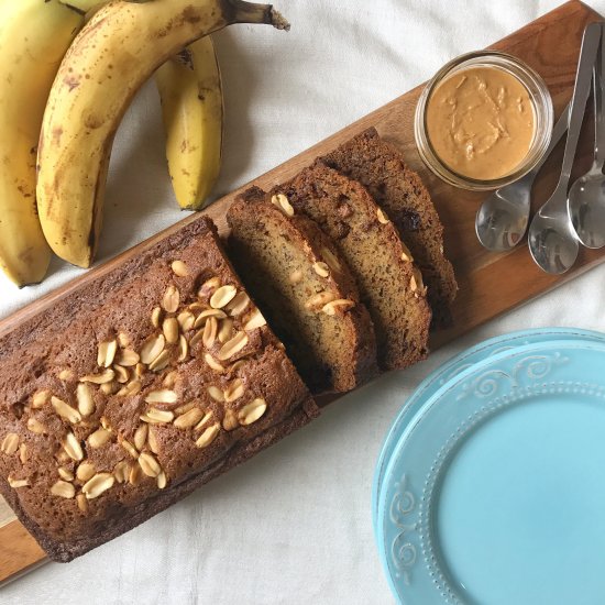 PeanutButter Choc Chip Banana Bread