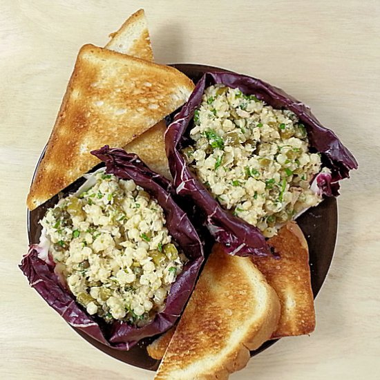 Radicchio Shells & Tuna Fish Salad