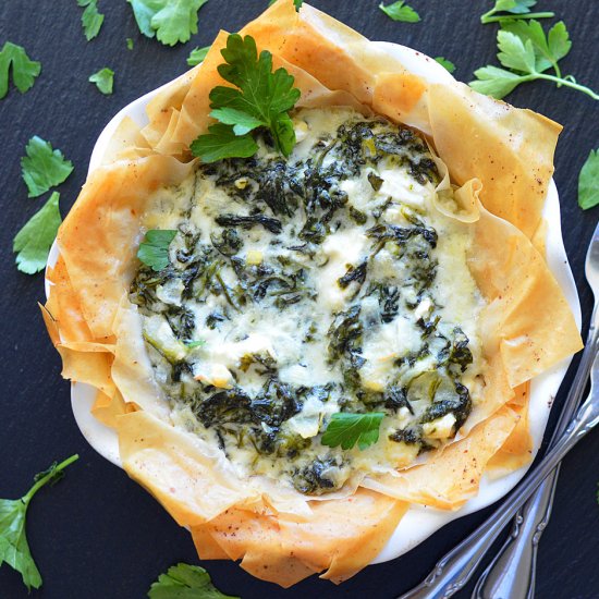 Vegan Creamed Spinach Tart