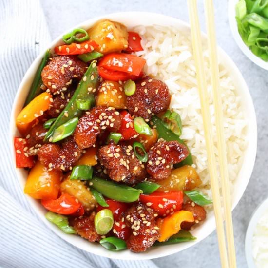 Sweet and Sour Shrimp Bowl