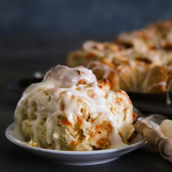 One-Hour Carrot Cake Cinnamon Rolls