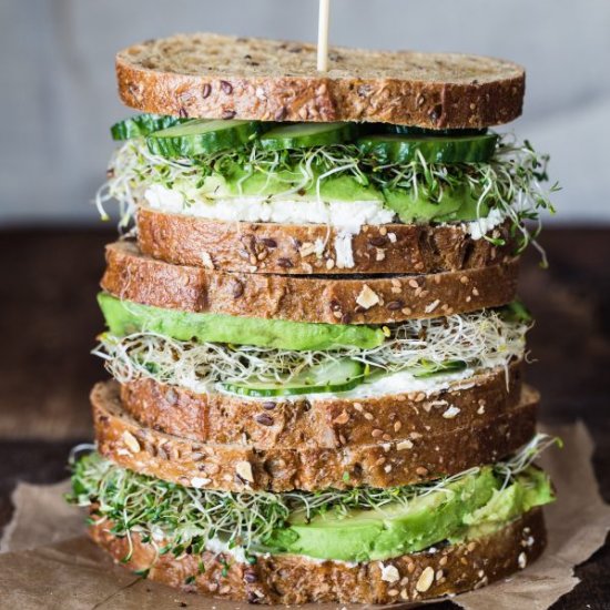 Avocado Cucumber Sandwich