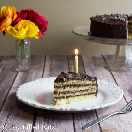 Classic Yellow Birthday Cake